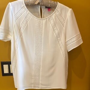 Vince Camuto off-white crepe Blouse